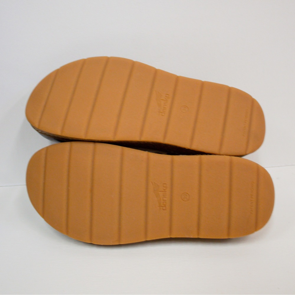 🆕Dansko Brynlee Black Waxy Milled Leather Clog Sandals 39 EU/ 8.5-9 US - Picture 10 of 12